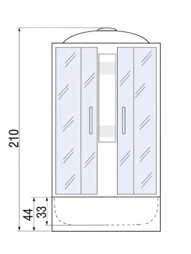 Душевая кабина River NARA 90/44 MT