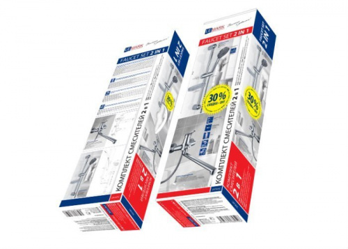 Смеситель для ванны с длинным изливом и душевым гарнитуром Lemark Set LM7303C