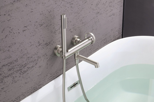 Смеситель однорычажный для ванны с душем из латуни Ganzer GZ19132-G сатин