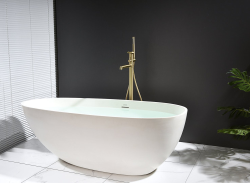 Напольный смеситель для ванны Ganzer из латуни GZ19181-S матовое золото