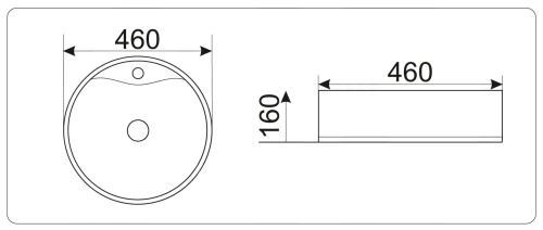 Раковина-чаша CeramaLux 46 9008В Белая