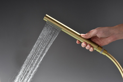 Напольный смеситель для ванны Ganzer из латуни GZ19181-S матовое золото