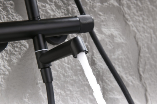 Душевая система Ganzer, с термостатом, черный