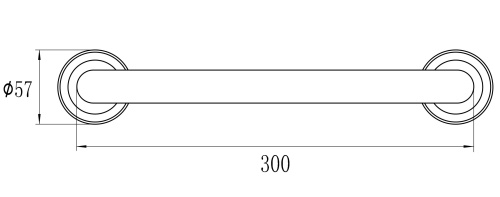 Поручен для ванны 30см Ganzer GZ31003-D бронза