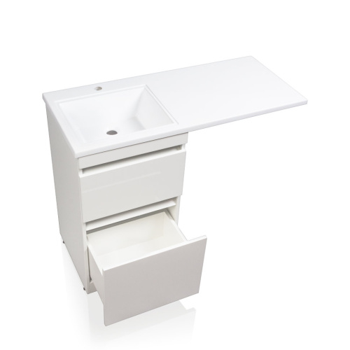 Тумба под раковину Style Line Даллас 110 напольная, люкс белая, PLUS