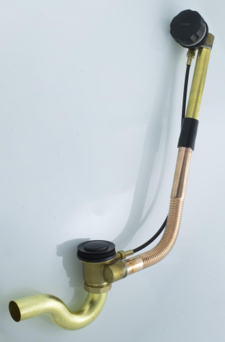 Слив-перелив для ванны полуавтомат Ganzer GZ1277-C, черный