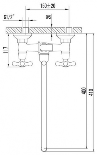 Смеситель для ванны Lemark Standard LM2151C
