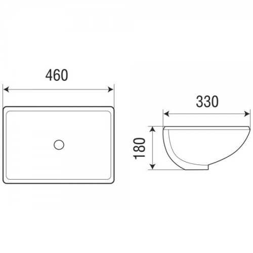 Раковина WeltWasser Deilbach 6007 46 10000003895 Белый глянец