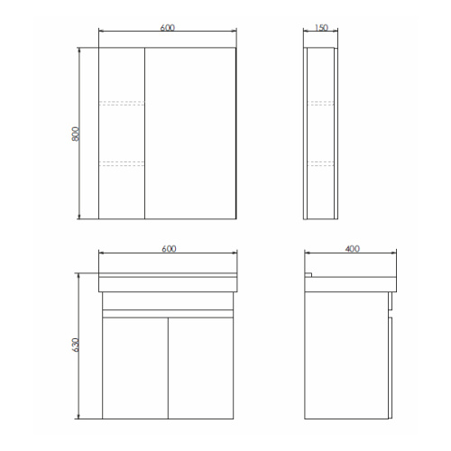 Зеркало-шкаф Comforty Тромсе-60 дуб сонома