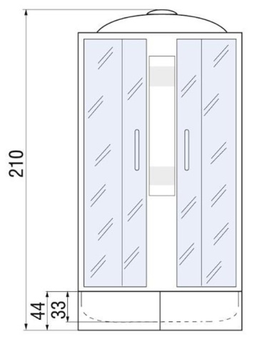 Душевая кабина River NARA 120/90/44 MT R