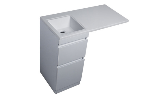 Тумба под раковину Style Line Даллас 100 напольная, люкс белая, PLUS (без раковины)