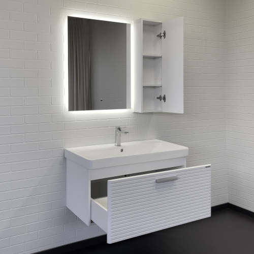 Подвесная тумба-умывальник Comforty Танжер-90П белая матовая с раковиной Comforty 4490