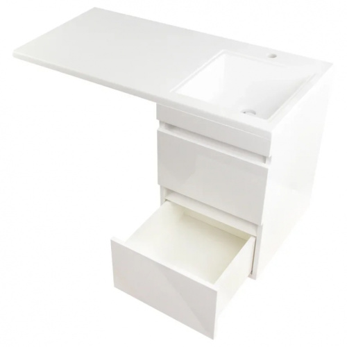 Тумба под раковину Style Line Даллас 100 Люкс Plus подвесная Белая (без раковины)