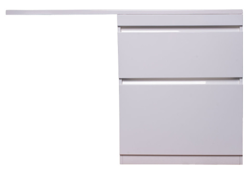 Тумба под раковину Style Line Даллас 130 напольная, люкс белая, PLUS