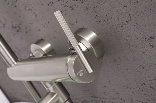 Смеситель однорычажный для ванны с душем из латуни Ganzer GZ19132-G сатин