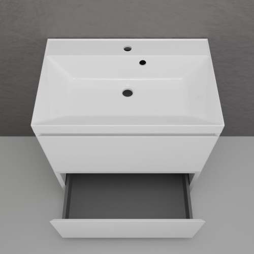 Тумба напольная Style Line Манхэттен 70 2 ящика PLUS белая матовая