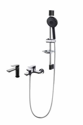 Комплект для ванны 3 в 1 Ganzer GZ21037C, черный/хром