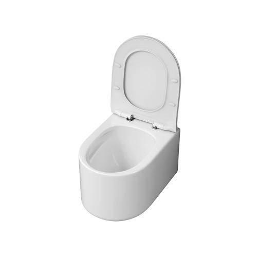 Унитаз подвесной Grossman Thin Rim GR-5606SQ (500х360х362) тонкий ободок, белый с тонкой крышкой, микролифт, смыв торнадо