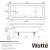 Чугунная ванна Wotte Line Plus 180x80 БП-э00д1471 без антискользящего покрытия