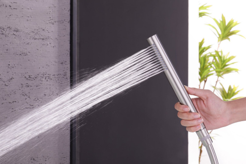 Смеситель однорычажный для ванны с душем из латуни Ganzer GZ19132-G сатин