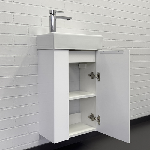 Тумба-умывальник Comforty Асти-40 белый глянец с раковиной Comforty 9140