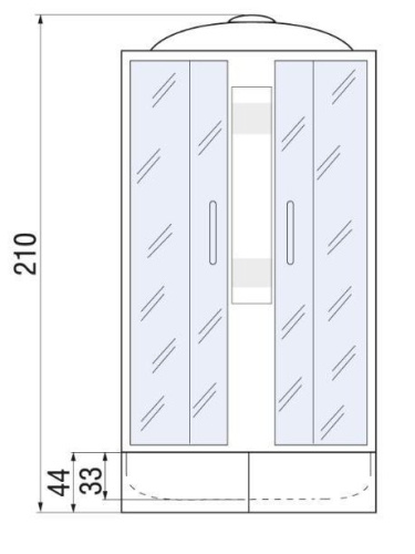 Душевая кабина River NARA 110/80/44 R MT