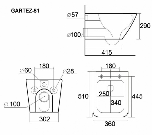 Комплект унитаз с инсталляцией кнопкой и сиденьем 6