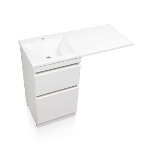 Тумба под раковину Style Line Даллас 110 напольная, люкс белая, PLUS