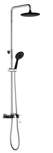 Душевая система с тропическим душем из латуни Ganzer GZ22062-C черный