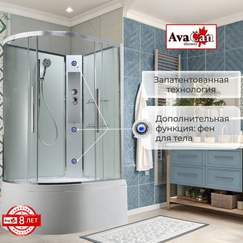 Душевая кабина EM5811RNT без крыши прозрачная