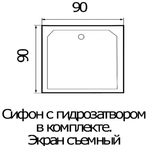 Душевая кабина River TANA Б/К 90/38