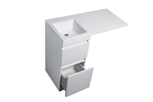Тумба под раковину Style Line Даллас 100 напольная, люкс белая, PLUS (без раковины)
