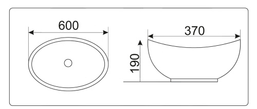 Раковина-чаша CeramaLux 60 9019 Белая