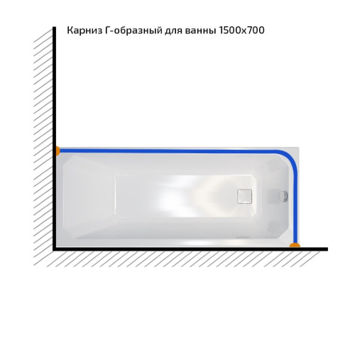 Карниз нержавеющий Тритон 1500*700