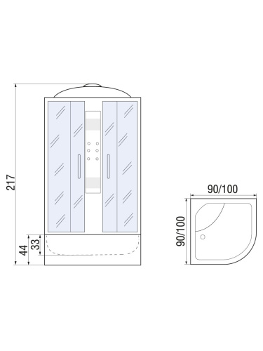 Душевая кабина River TEMZA 100/44 MT