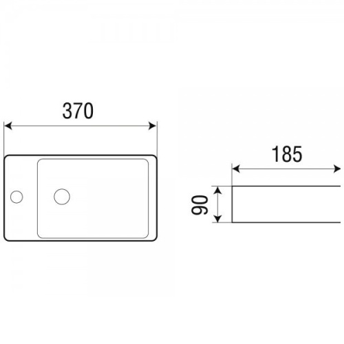 Раковина WeltWasser Aisbach 5092 L 37 10000003872 Белый глянец