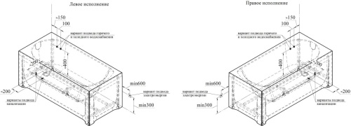 Акриловая ванна Radomir Николь 150х70 2-01-0-0-1-239Р, каркас разборный