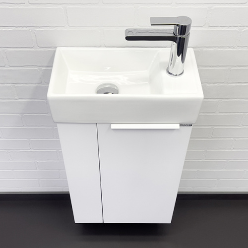 Тумба-умывальник Comforty Асти-40 белый глянец с раковиной Comforty 9140