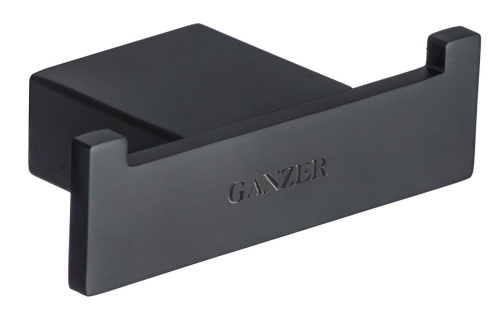 Двойной настенный крючок из латуни Ganzer GZ88152-C черный