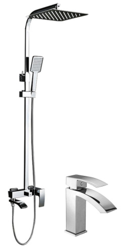 Комплект душевая система с смесителем для умывальника Hansen HL37044 хром
