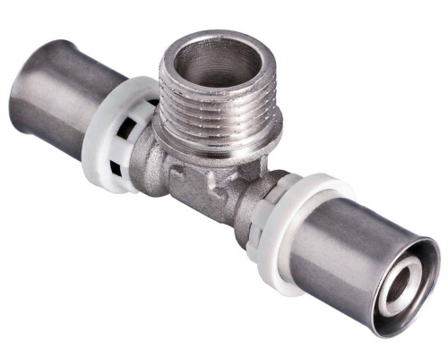 Пресс тройник 20х1/2Mx20  ViEiR  (120/10шт)