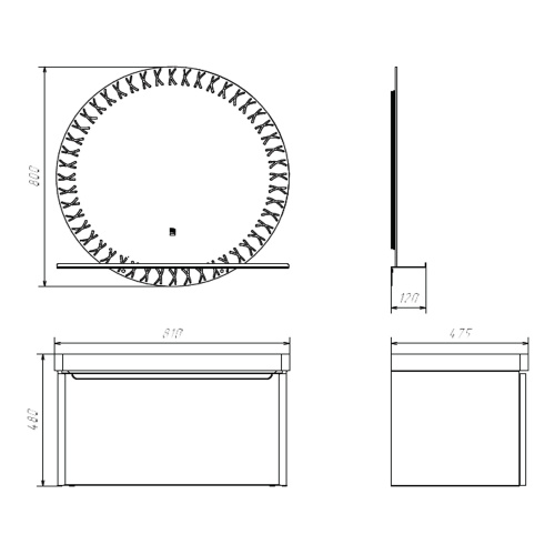 Подвесная тумба-умывальник два ящика Comforty Арзамас-80 белый матовый с раковиной 4480