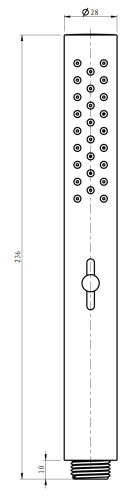 Душевая лейка для душа 2 функции трубчатый Ganzer GZ2003-C черный