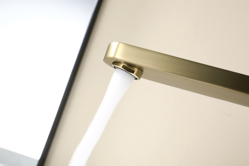 Высокий латунный смеситель Ganzer GZ06112-S, матовое золото.