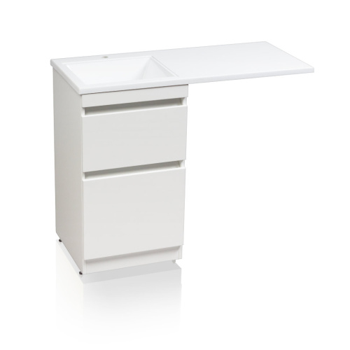 Тумба под раковину Style Line Даллас 110 напольная, люкс белая, PLUS