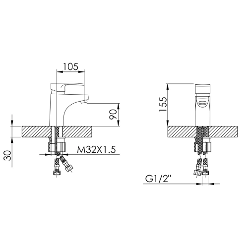 Смеситель для умывальника Hansen H10024