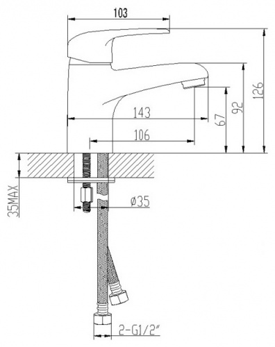 Смеситель для раковины Lemark Pramen LM3306C