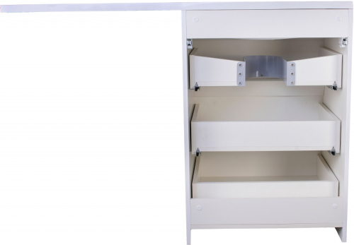 Тумба под раковину Style Line Даллас 120 Люкс Plus СС-00002272 3 ящика Белая