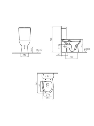 Унитаз-компакт Vitra Sturm 9754B003-7214 белый
