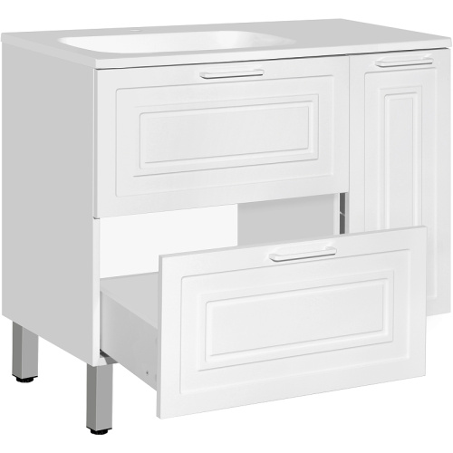 Тумба под раковину Style Line Альба 90 L Люкс Plus ЛС-000010052 Белая (без раковины)